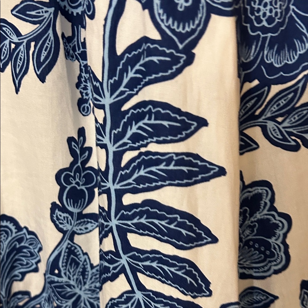 Moon River: Blue Floral Maxi Skirt 💯 cotton. Small. Anthropologie brand. - Picture 7 of 7